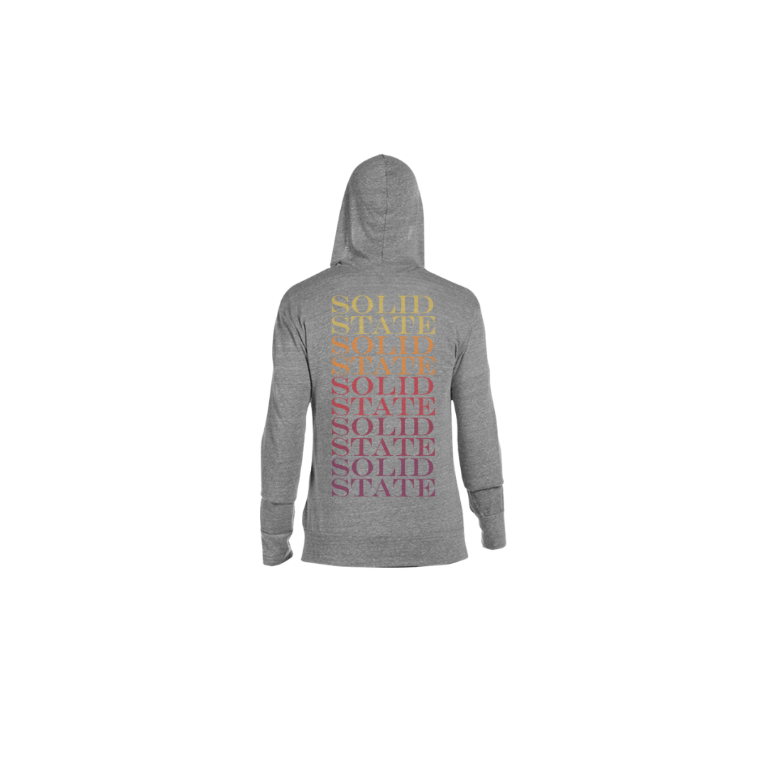 Lightweight Zip Hoodie Heather Grey - Solid State Coffee Lightweight Zip Hoodie Heather Grey - Solid State Coffee